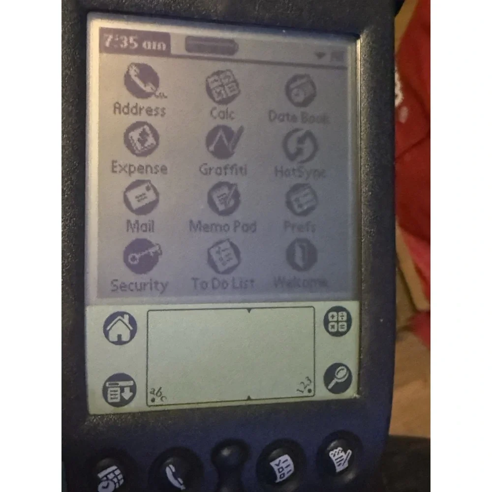 Vintage Palm IIIxe Handheld PDA Organizer Device - Flip Cover/Stylus/ Works